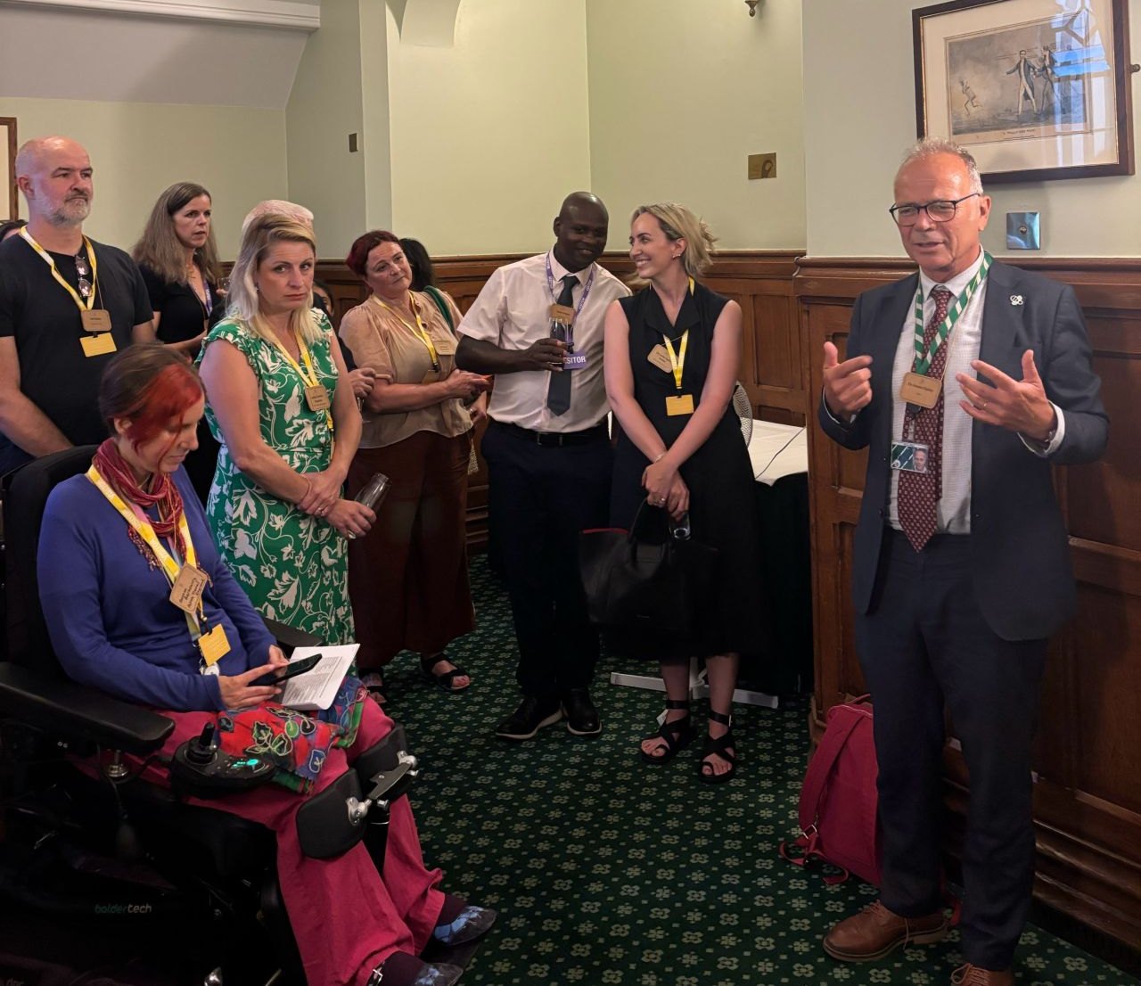 Healthier UK coalition members at the Parliamentary reception in Westminster